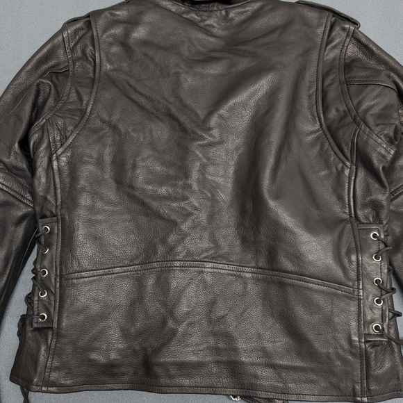 Milwaukee Riders Women's Leather Biker Jacket Size XL Asymmetrical - Picture 10 of 16